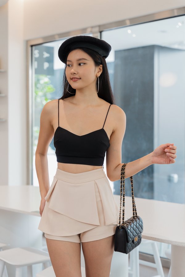 *Luxe* Laurel Low Back Crop Top (Black)  *Luxe* Laurel Low Back Crop Top (Black)