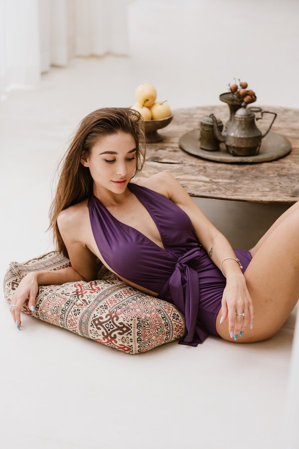 Nula Bareback Monokini (Deep purple)