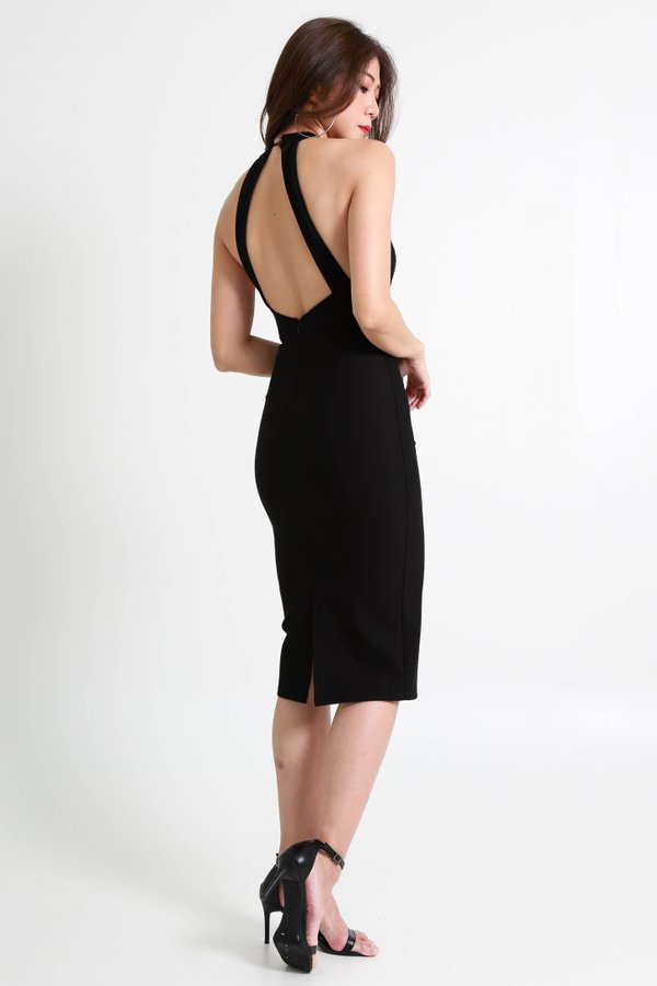 *Premium* Emerson Low Back Dress (Black)