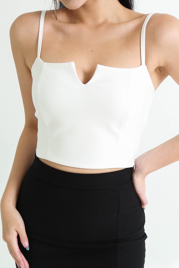 *Premium* Kyla V Neck Top (White)  *Premium* Kyla V Neck Top (White)