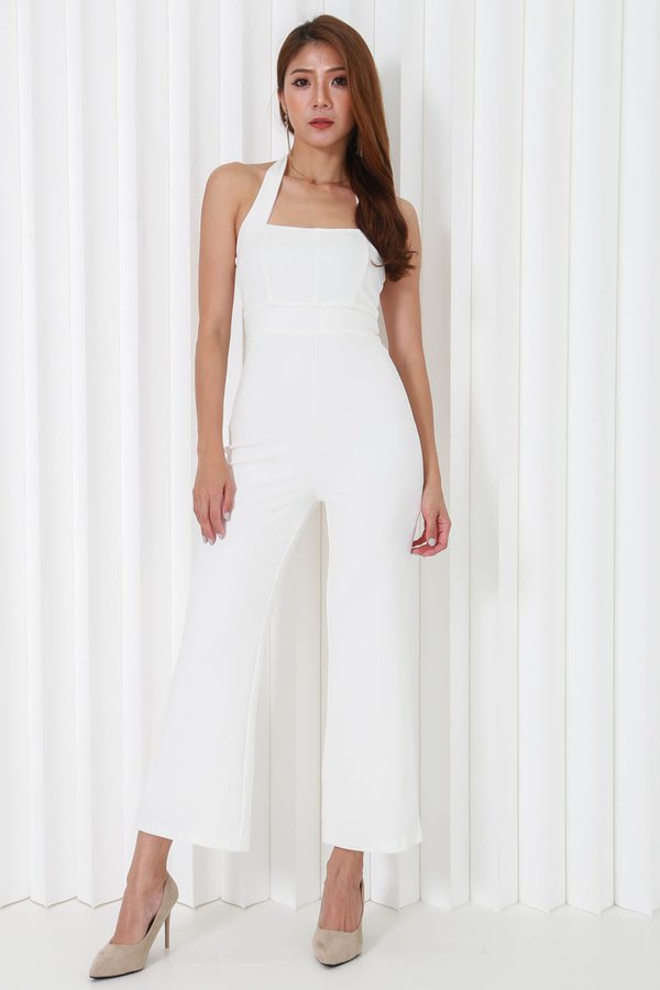 Tall Stone Corset Detailed Wide Leg Jumpsuit