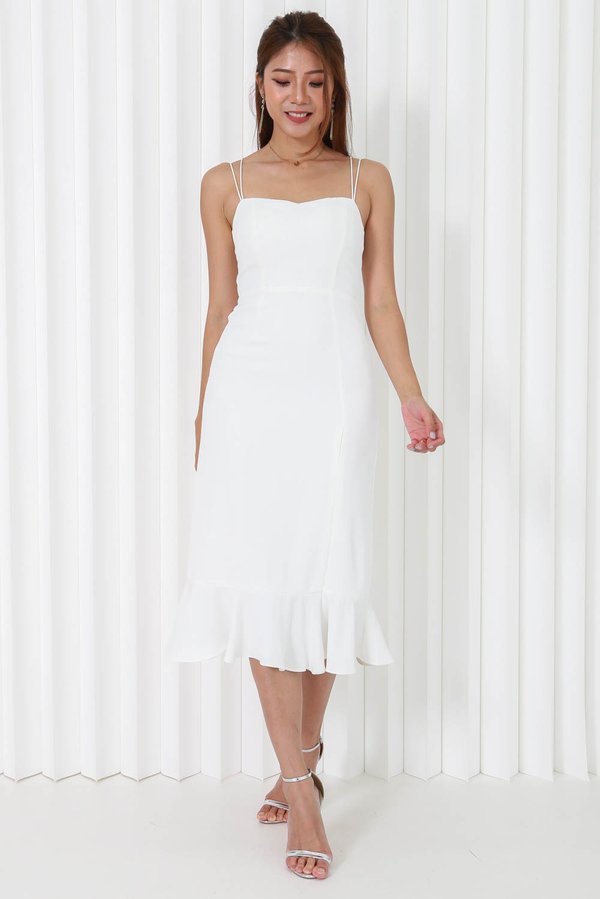 Evelyn Sweetheart Cross Back Dress (White) Evelyn Sweetheart Cross Back Dress (White)