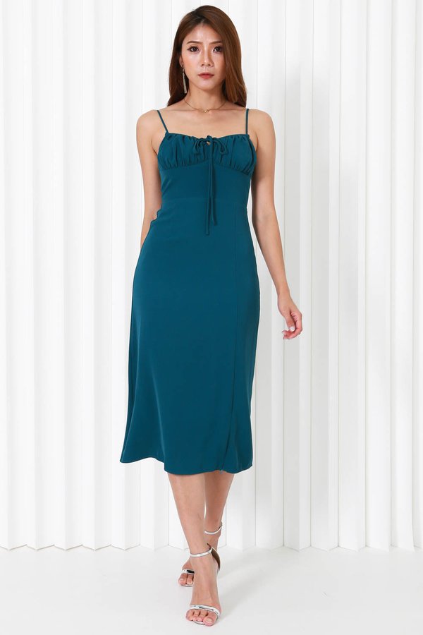 Penelope Tie Front Dress (Teal)