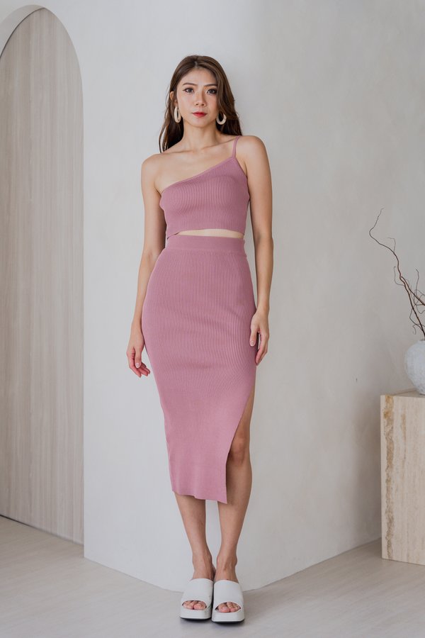 Toga Knit 2Pcs Set (Berry Pink)