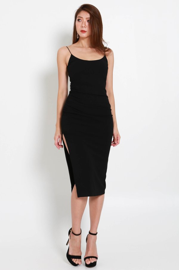Keree Ruch Dress (Black)