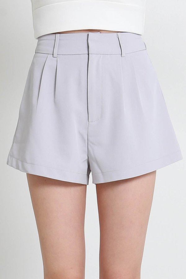 Callie Flare Shorts (Lilac Grey)
