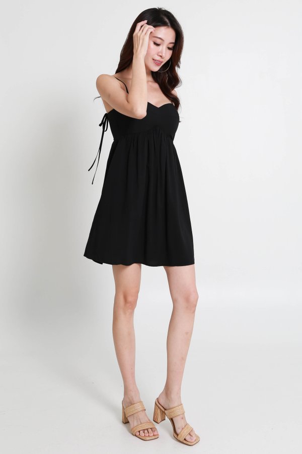 Kerstin Tie String Dress (Black)