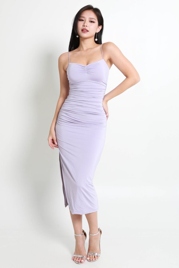 Ferlyn Sweetheart Ruch Dress (Lilac)