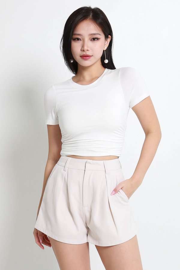 Gordia Ruched Tee (White)