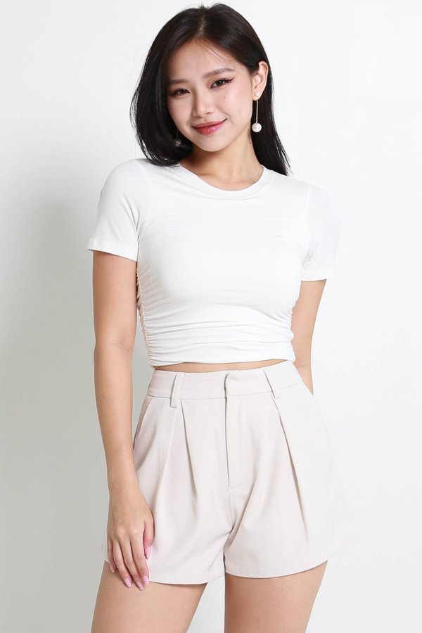 Gordia Ruched Tee (White)
