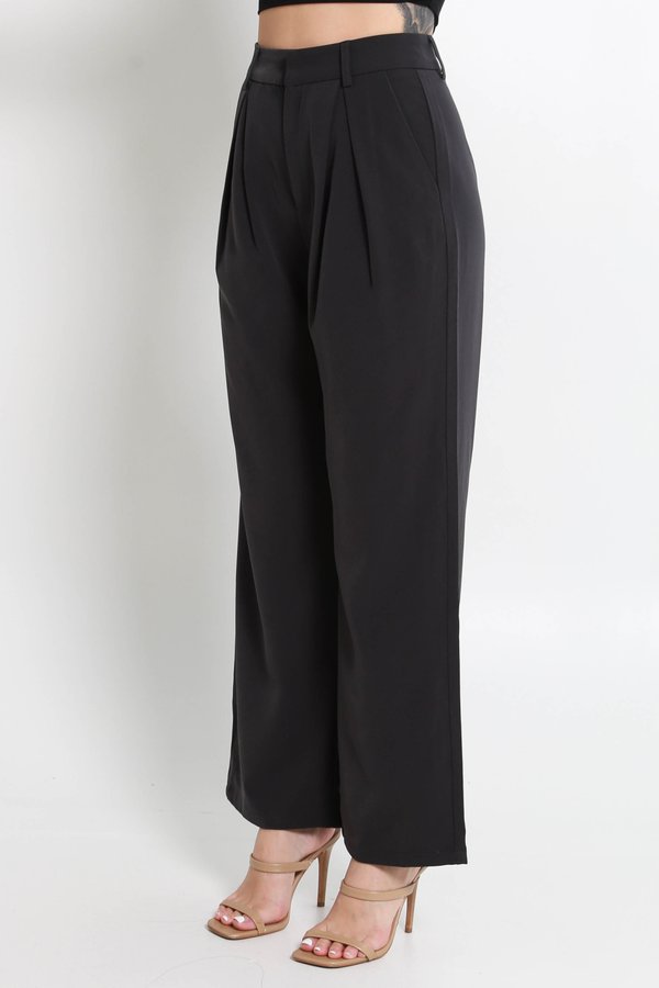 Catana Pleated Pants (Dark Grey)