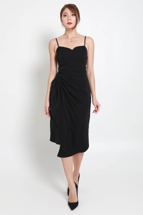 Rafina Wrap Dress (Black)