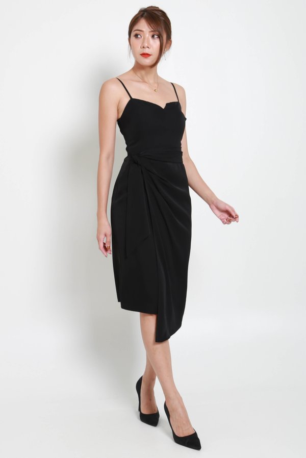 Rafina Wrap Dress (Black)