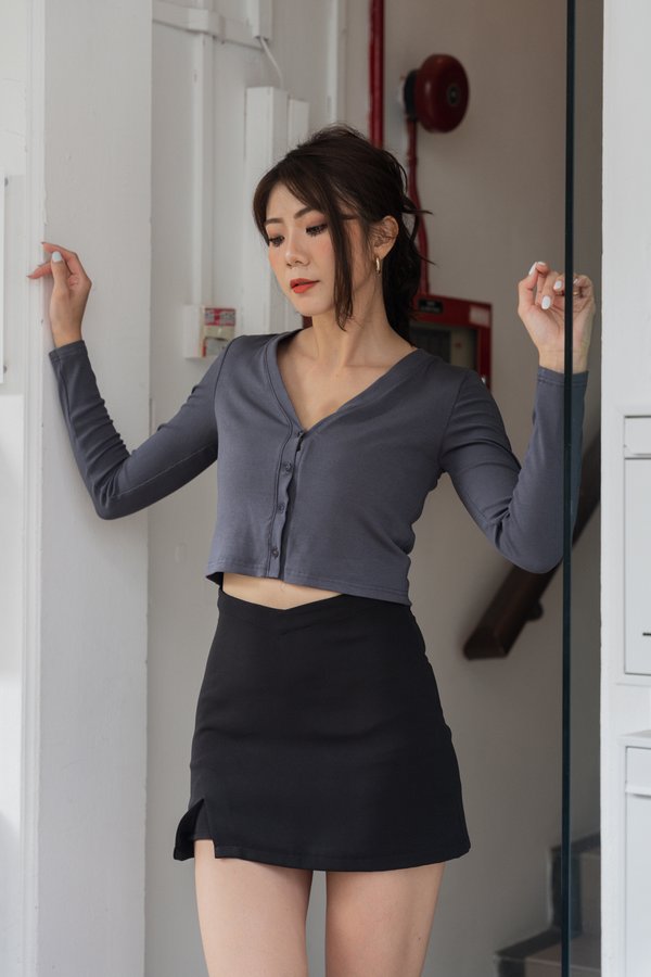 Glennetta Cardigan (Gunmetal)