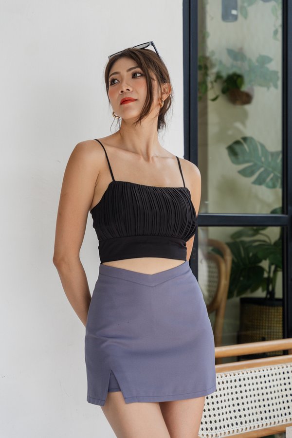 Caroline Pleated Top (Black) Caroline Pleated Top (Black)
