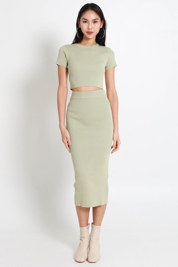 Basinda Knit 2Pcs (Avocado Green)
