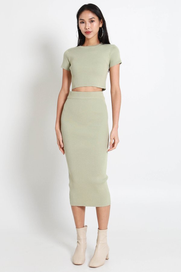 Basinda Knit 2Pcs (Avocado Green)