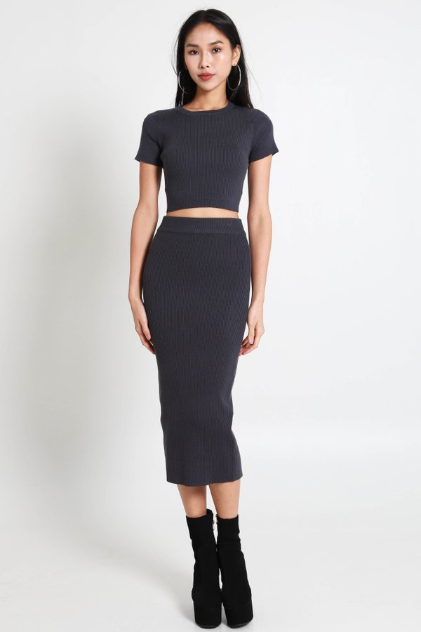 Basinda Knit 2Pcs (Gunmetal)