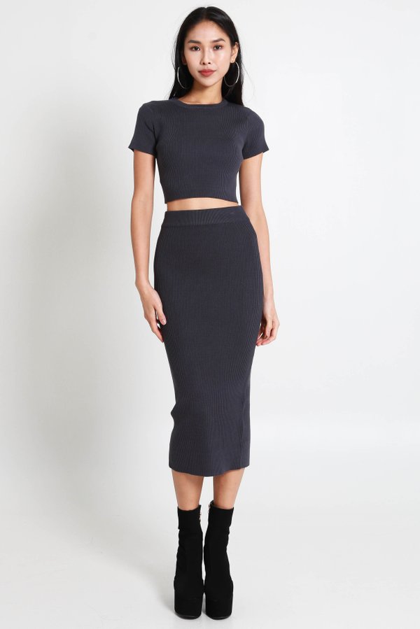 Basinda Knit 2Pcs (Gunmetal)