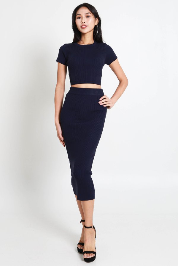 Basinda Knit 2Pcs (Navy)