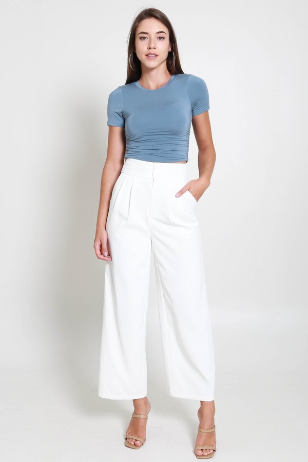 Jenna Pleated Pants (White)