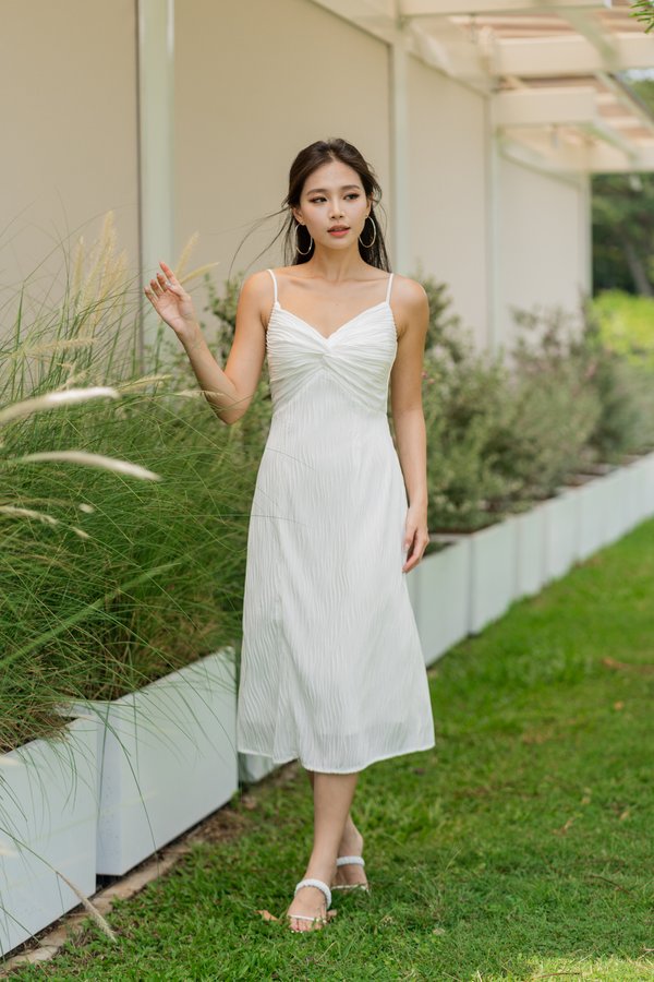 Kaley Twist Knot Dress (White)