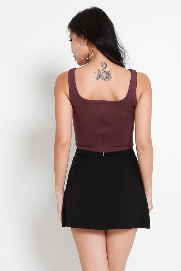 *Cloud* Alice Basic Scoop Neck Top (Royal Purple)