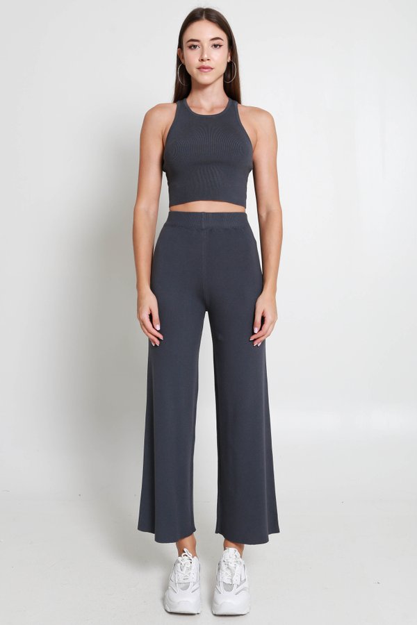 [REGULAR-MID] Fredona Knit 2Pcs Set (Gunmetal)