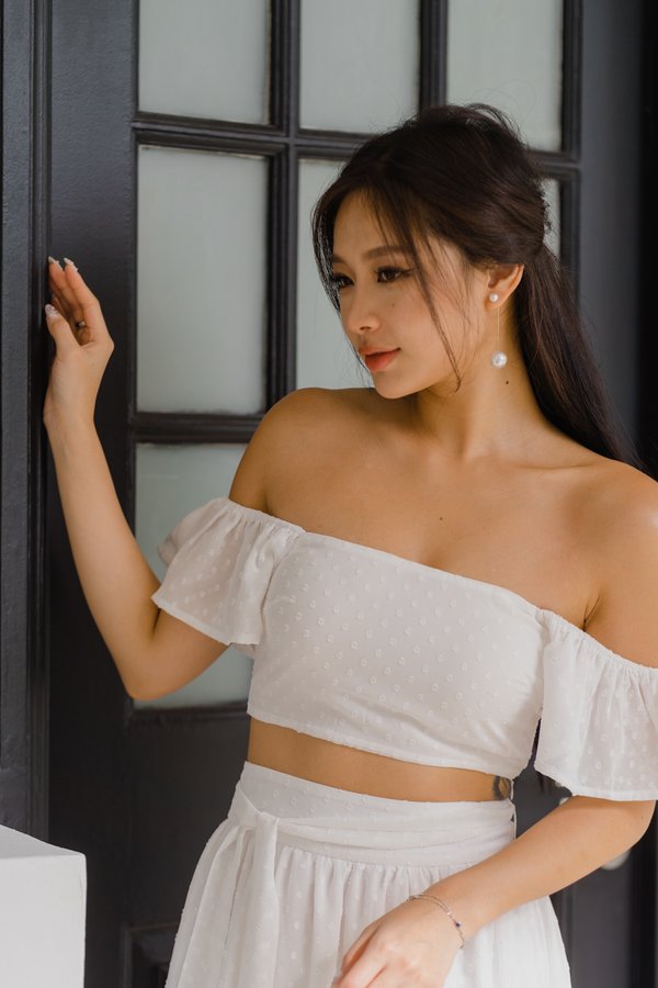 Katniss Swiss Dot Top (White)