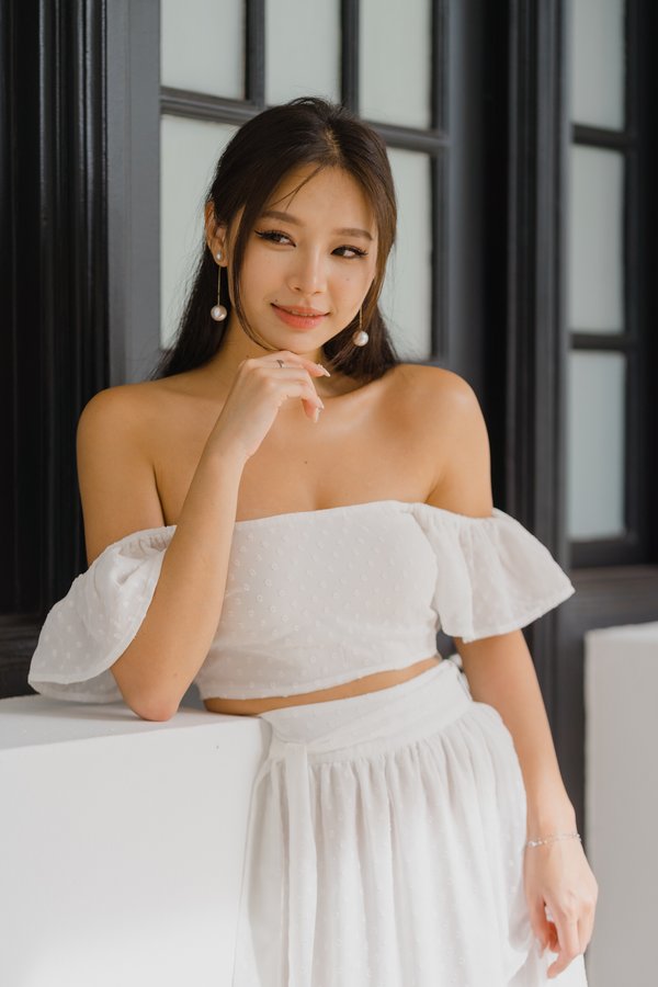 Katniss Swiss Dot Top (White)