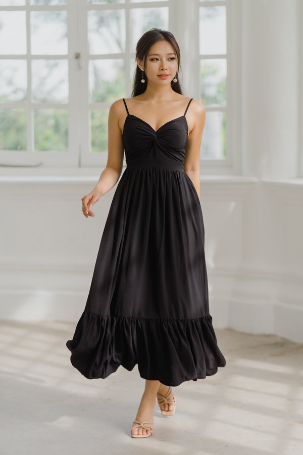 Lornie Twist Front Dress (Black)