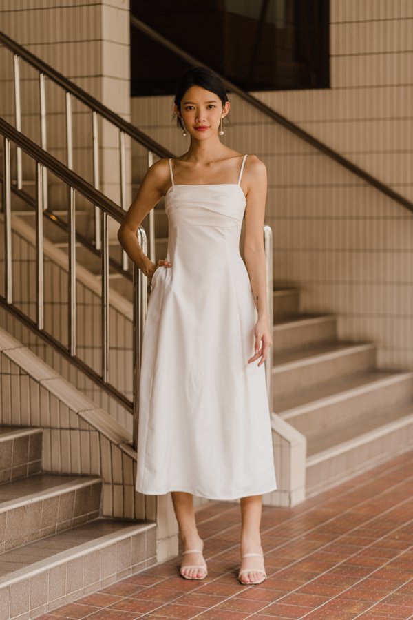 Emeri Midaxi Dress (White)
