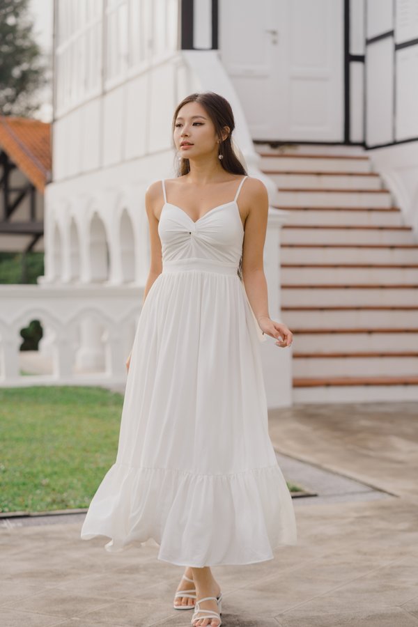 Lornie Twist Front Dress (White)