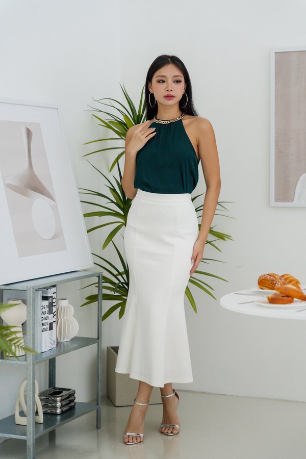 *Cloud* Genessa Mermaid Midi Skirt (White) *Cloud* Genessa Mermaid Midi Skirt (White)
