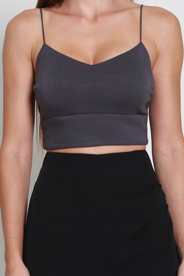 *Cloud* Denise V Neck Top (Gunmetal) *Cloud* Denise V Neck Top (Gunmetal)