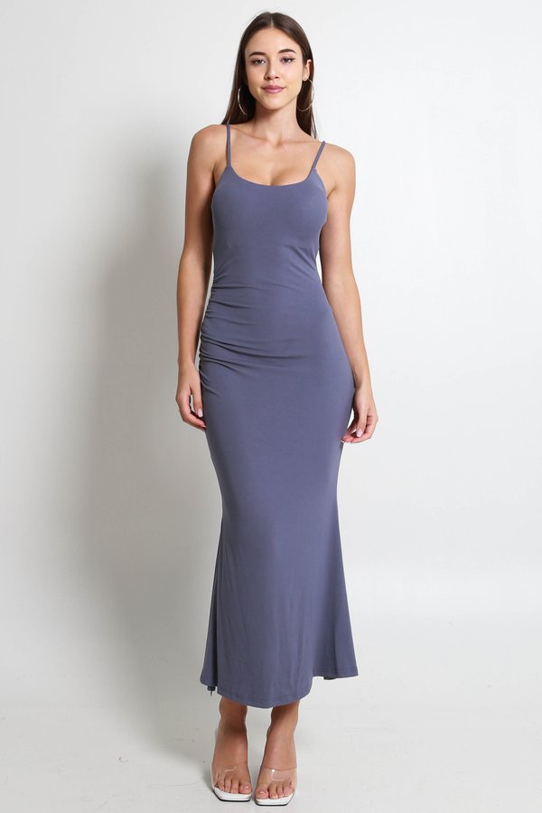 Allie Mermaid Dress (Steel Blue)