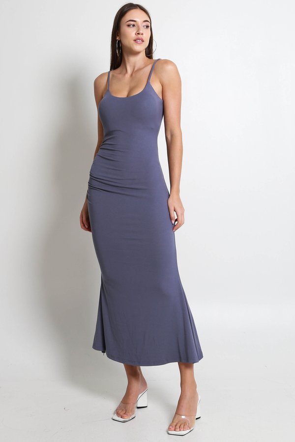 Allie Mermaid Dress (Steel Blue)