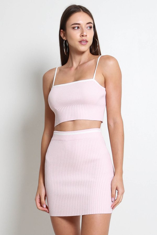 Briley Knit 2Pcs Set (Baby Pink)