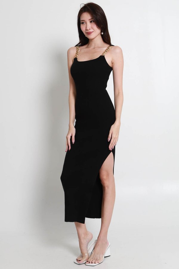 Keli Chain Strap Dress (Black)