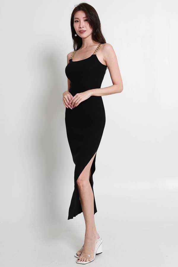 Keli Chain Strap Dress (Black)