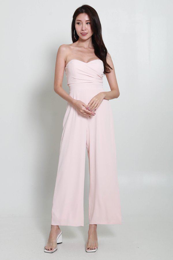 Densy Sweetheart Ruched Jumpsuit (Baby Pink) Densy Sweetheart Ruched Jumpsuit (Baby Pink)