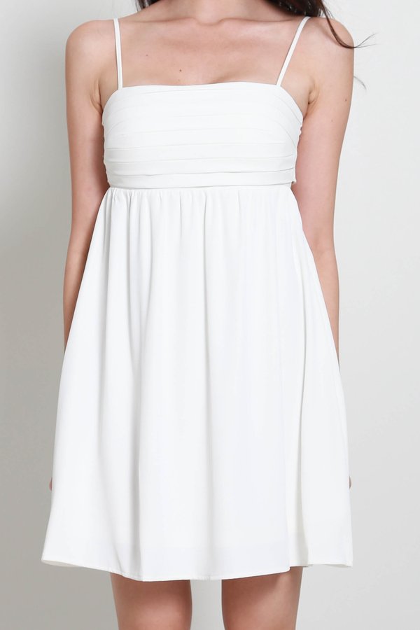 Kel Ribbon Back Dress (White)