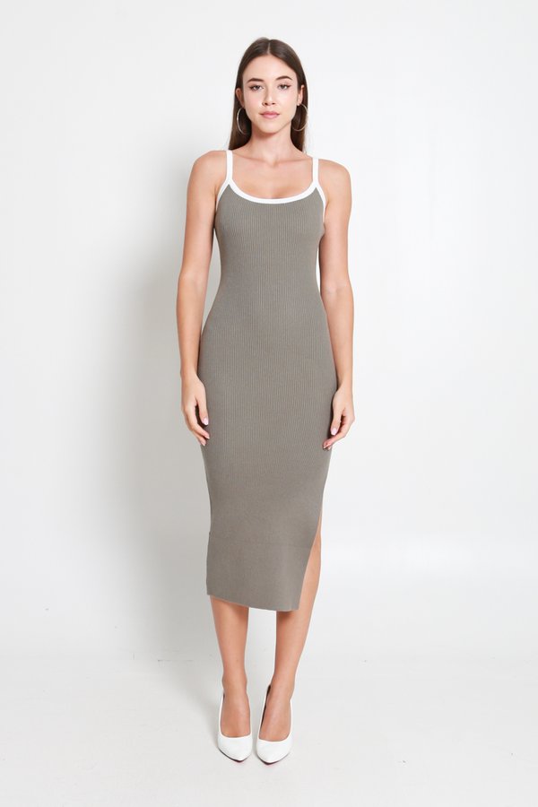 Corabel Knit Midaxi (Dark Sage)