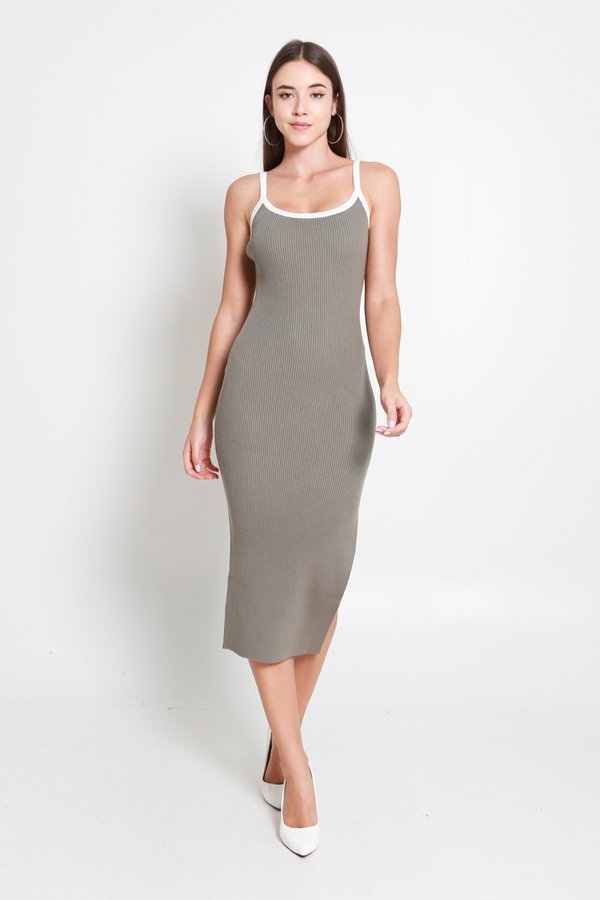 Corabel Knit Midaxi (Dark Sage)