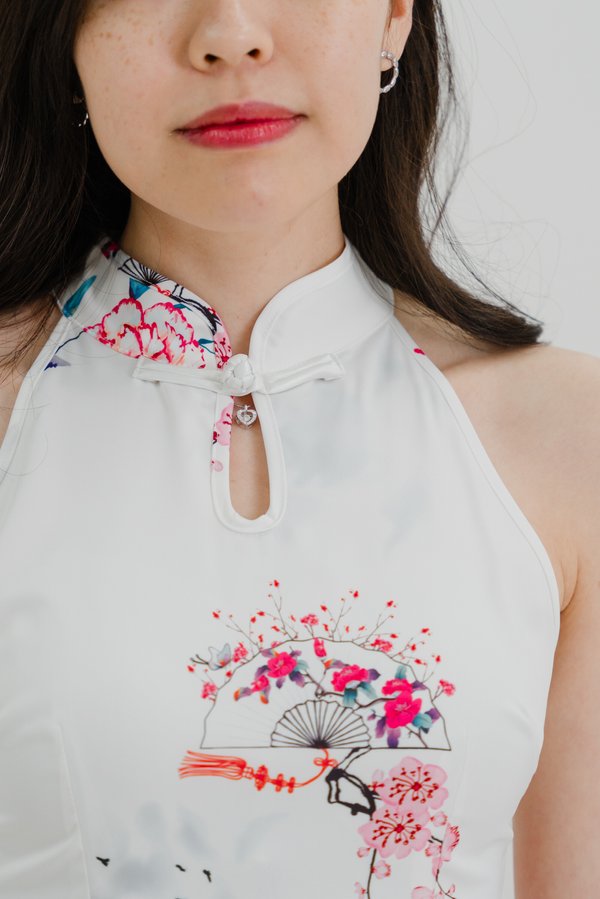 Shan Midi Dress (Pearl White)