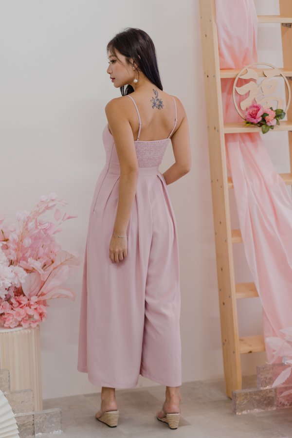 Lazie Pleated Jumpsuit (Soft Pink)