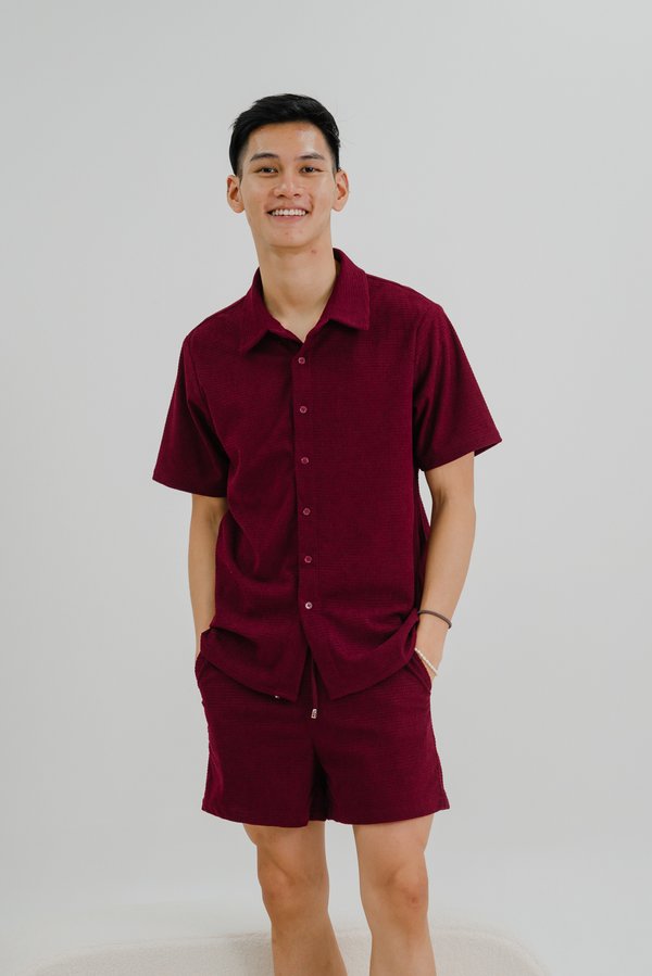 Randy Waffle Shirt (Maroon) Randy Waffle Shirt (Maroon)