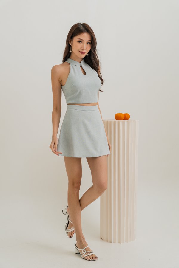 Jia Qipao Top (Ocean Blue) Jia Qipao Top (Ocean Blue)