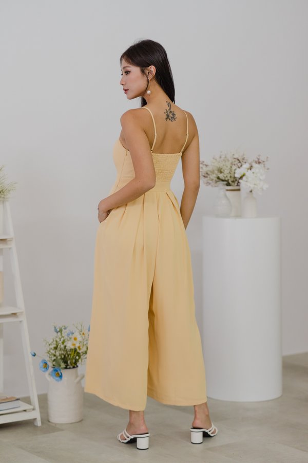 Lazie Pleated Jumpsuit (Yellow)