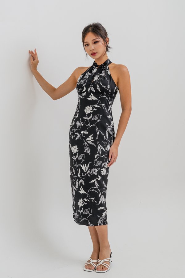 Zhen Printed Floral Qipao (Black) Zhen Printed Floral Qipao (Black)